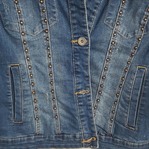 💕NWT💕Cream Amalia Jean Jacket - Picture 4 of 8